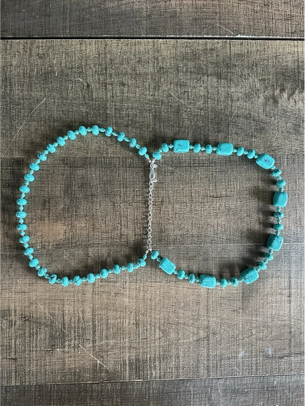 Southwestern Double Strand Turquoise Howlite Magnesite Beaded Statement